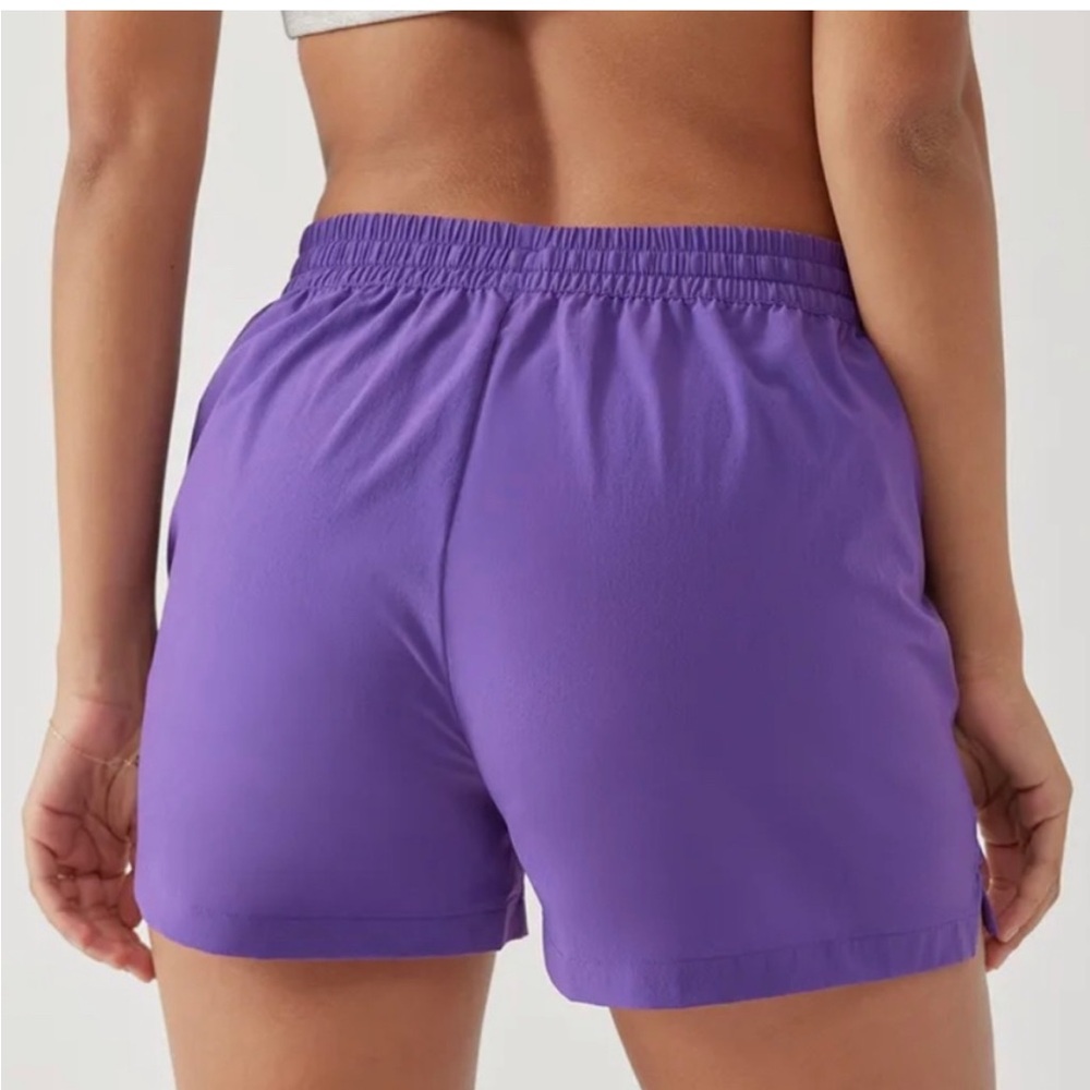 Outdoor Voices Doing Things Shorts in Eggplant Purple - Picture 2 of 8